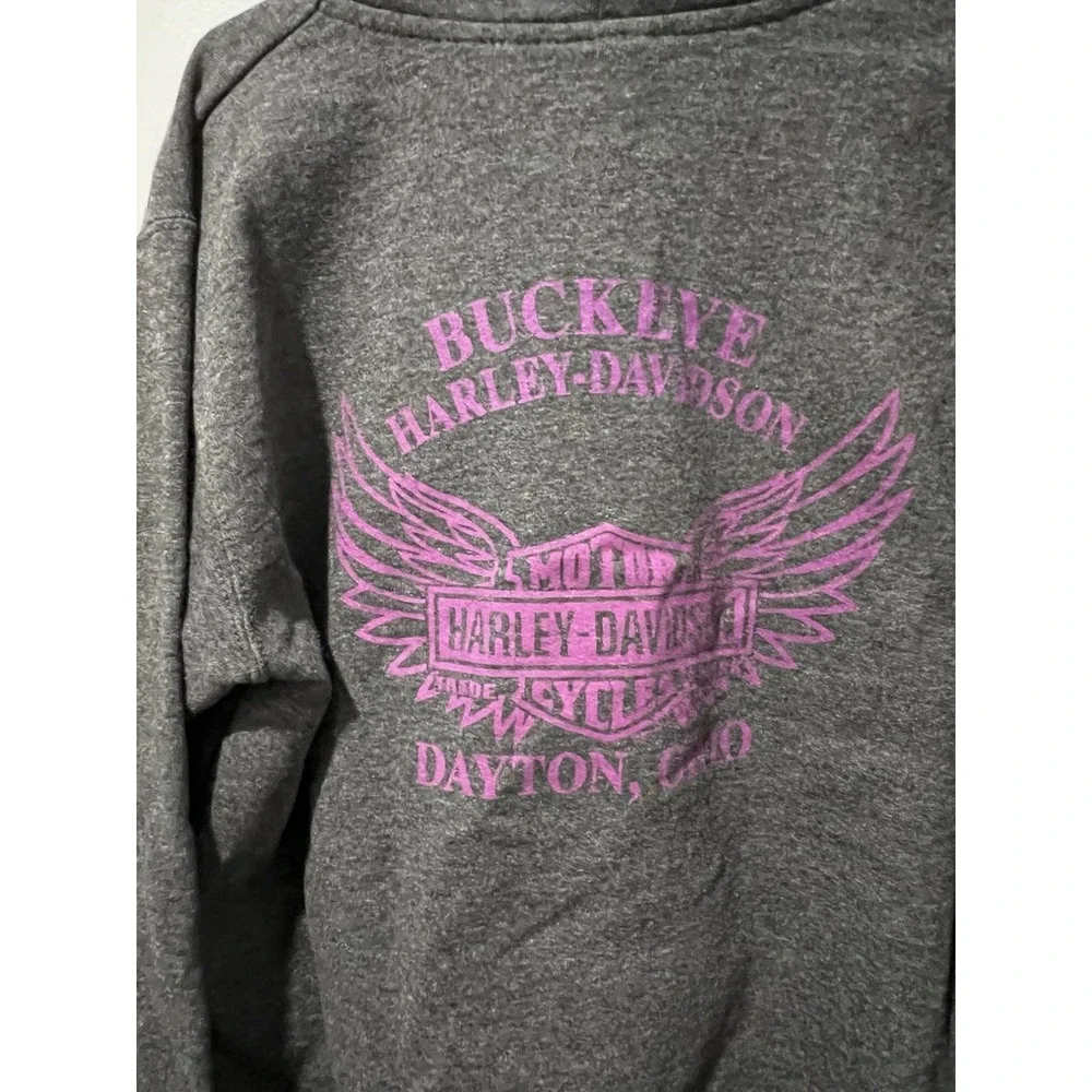 Harley Davidson Zip-Up Hoodie House of Harley‎ Dayton Ohio Size Large Children's